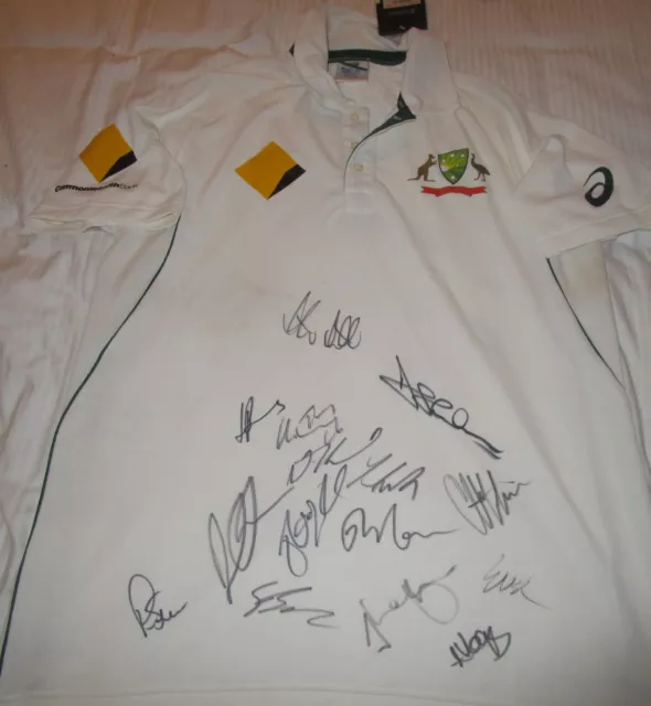 Australian Test team v West Indies (2015/2016) signed official Test Match Shirt