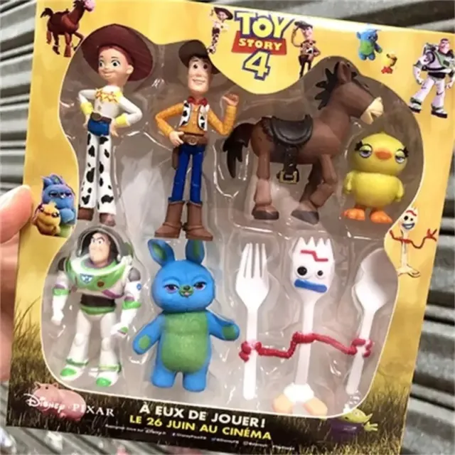 7Pcs Disney Toy Story Woody Jessie  Figure Model Gift Kids Toys