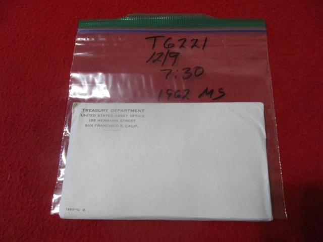 1962 P&D Uncirculated Silver Mint Set.   IN Envelope of issue          #MF-T6221