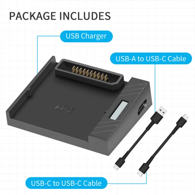 Fast Charger QC3.0+ Battery USB Charging Hub for DJI Mavic Air 2S /Air 2 Drone