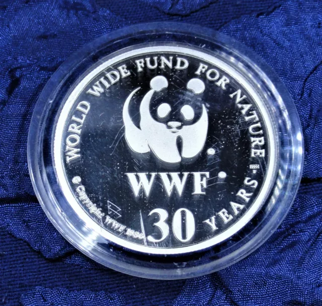Silber-Medaille 30 Jahre WWF 1986 Silber EISBÄR /URSUS MARITIMUS PP/Proof Kapsel
