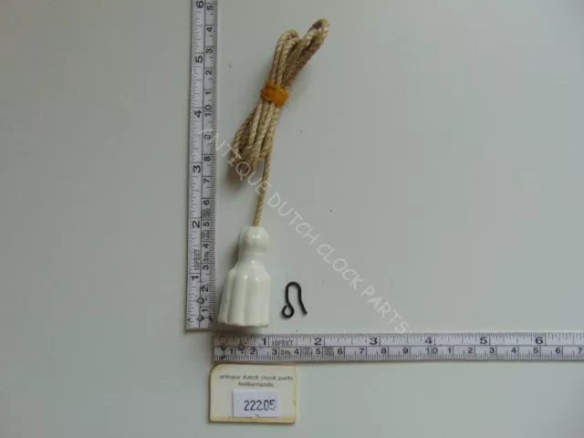 Strike Cord With Porcelain Hanger French Morbier Comtoise Clock
