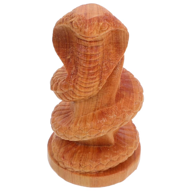 Figura Serpente In Legno IMIKEYA – Statuetta Cinese Anno Del Serpente 2025