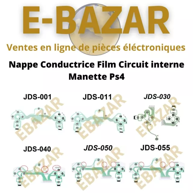 Nappe Conductrice Ps4 Film Circuit interne Manette JDS - 001 011 030 040 050 055