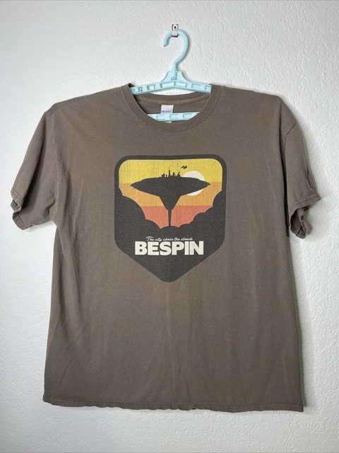 Star Wars Shirt Adult XL Brown Bespin City Above the Clouds Empire Strikes Back