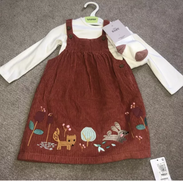 Mark and Spencer Baby girls 3 Piece Set 12-18 Months New With Tags