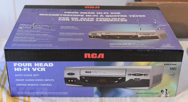 RCA VR637HF VCR VHS Player Video Cassette Recorder 4 Head ** NEW IN BOX ...