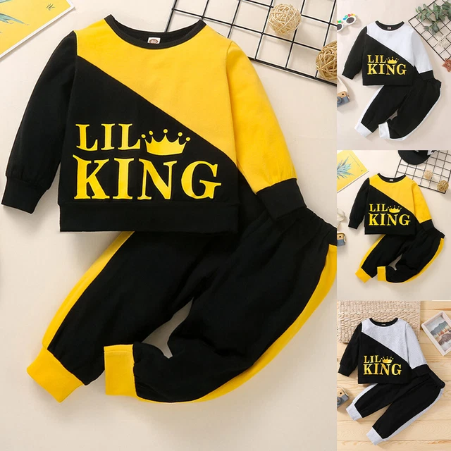 Felpa neonato bambini 2 pezzi tuta top felpa + pantaloni vestiti set outfit 4