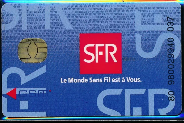 SFR NON FUNCTIONAL SIM CARD ref PRS 9/7