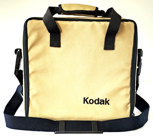 Vintage Kodak Vamera Camera Carrying Bag w/ Original Strap - Olive Green Gold