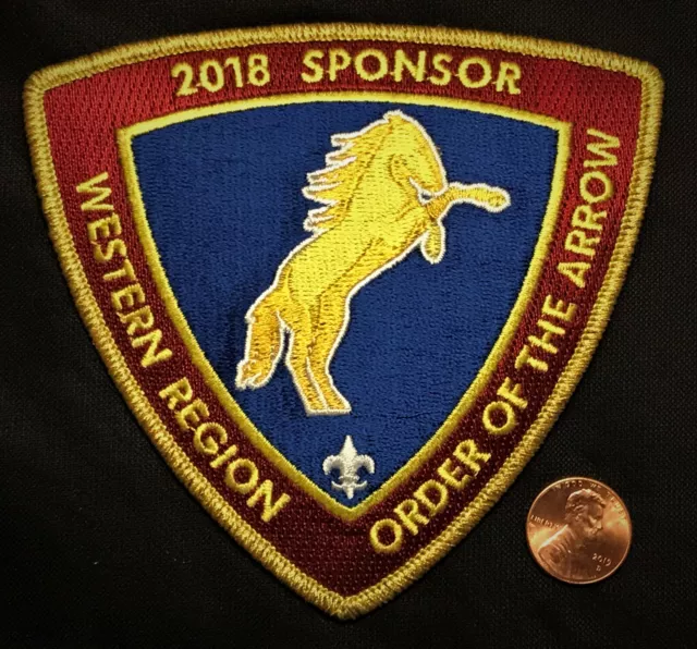 Oa Order Of The Arrow Bsa Boy Scout 2018 Western Region Gmy Patch $500 Sponsor