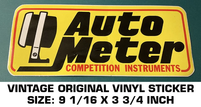 AUTO METER COMPETITION Instruments Vinyl Decal Sticker-Vintage Drag ...