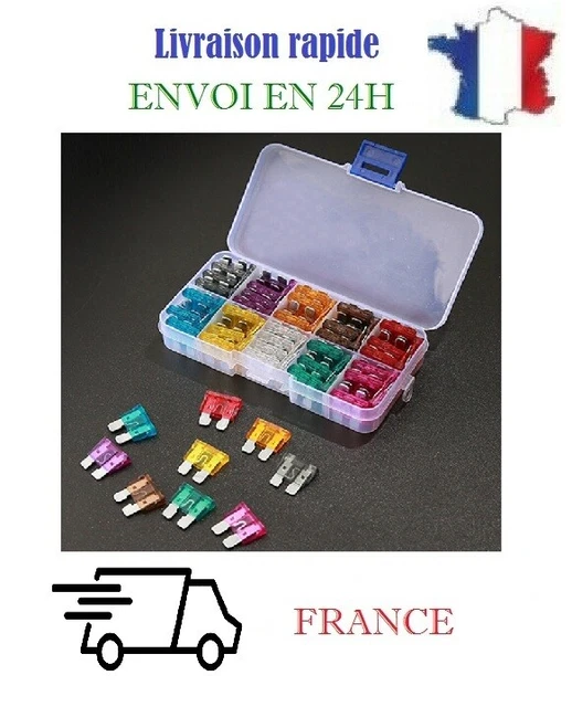 Boite Fusible Assortiment De 100 Pcs Pour Voiture Camion Auto 2A - 35A