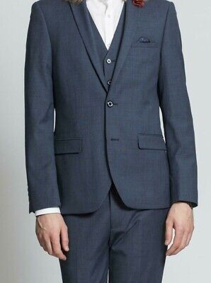Harry Brown Three Piece Slim Fit Suit in Air Force Blue  Ref... 52694G/0228