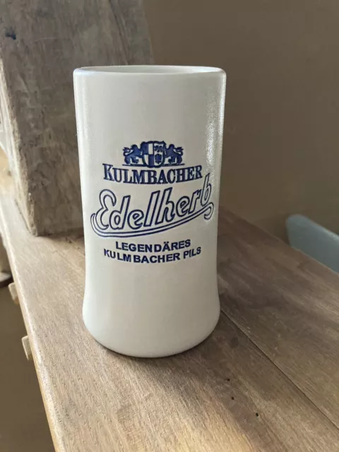 Kulmbacher Edelherb Pils Bierkrug 0,5l Krug Steinkrug Tonkrug Steingut