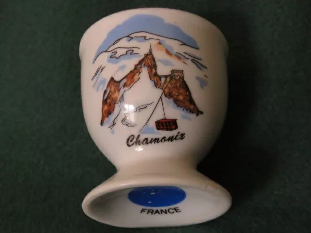 Andenken-Eierbecher "Chamonix", für Sammler, Porzellan,gemarkt,Vitrinenstück,top 2