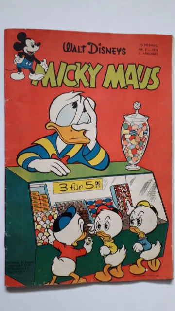 Walt Disneys Micky Maus Nr.8 vom April 1956 - ORIGINAL COMICHEFT