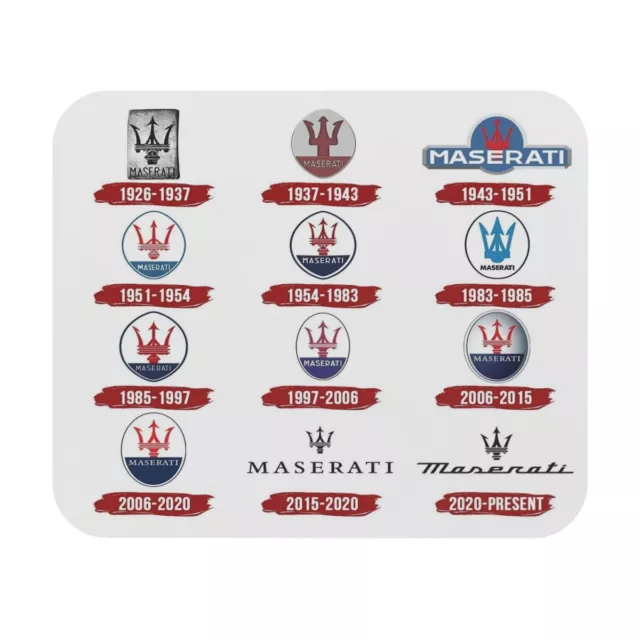 Maserati Emblem Collection Mousepad Gift Historical Maserati Logo Mouse pad gift