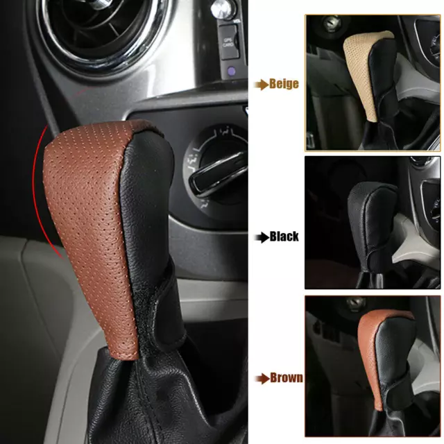 Universal Car Auto Gear Shift Knob Cover Protector Leather Interior Accessories