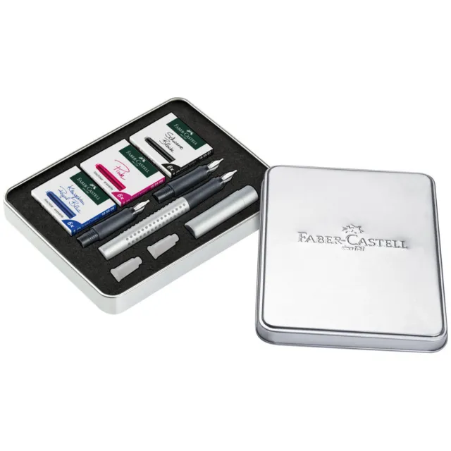 Faber Castell Grip 2011 Fountain Pen in Calligraphy Gift Set - NEW in box 201629