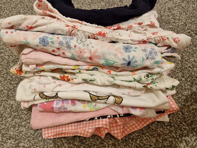 Large Bundle Of Baby Girls Summer Clothing 9-12 Months