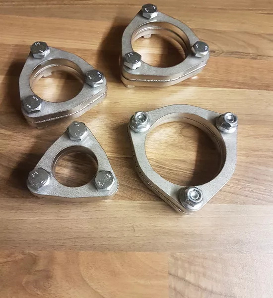 38Mm To 89Mm Stainless Steel 3 Bolt Flanges 8Mm Thick  Exhaust Joiner Heavy Duty