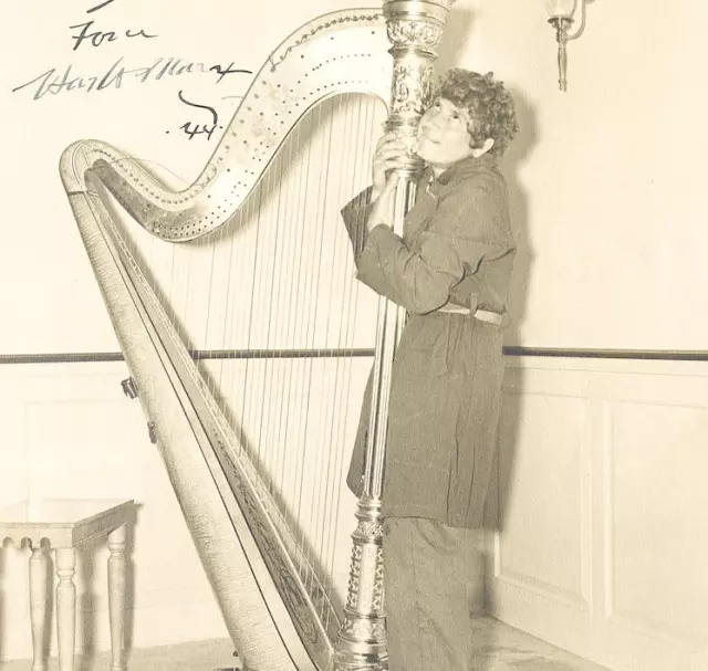 HARPO MARX Signed Photograph - Comedy Film Actor MARX BROTHERS - preprint