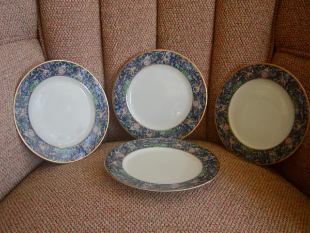 Set of 4 Franciscan Fine China Jane St. Gaston Menagerie 6 1/2" Bread Plates New