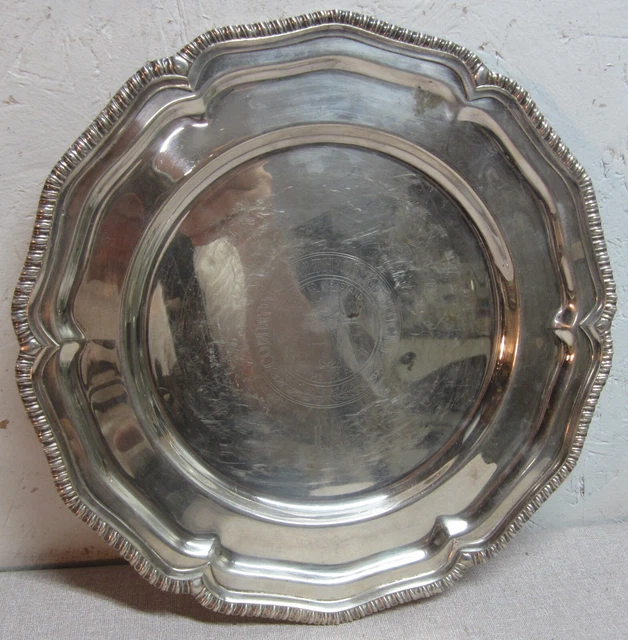 11" Mark Scearce silver plate Kentucky Shelbyville monogrammed