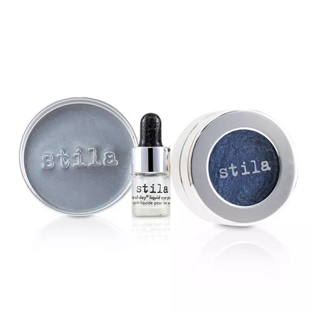 NEW Stila Magnificent Metals Foil Finish Eye Shado (Metallic Cobalt) 2pcs Womens