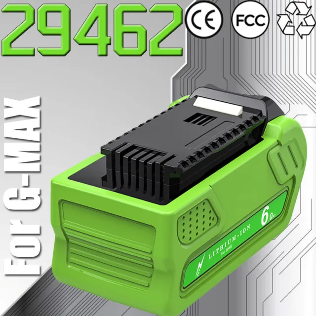 40V Akku 6Ah Für Greenworks G40B2 Li-Ion Batterie G40B25 G-Max Gen 29462 29472✅