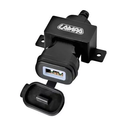 caricatore Usb 12/24V con fissaggio a vite e connettori a forcella Moto Scooter