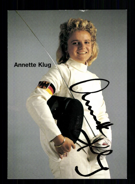 KLUG AUTOGRAMMKARTE Original Signiert Fechten + A 207522 EUR 2