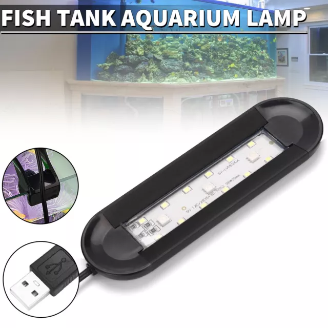New Aquarium Clip Light LED Fish Tank Light Water Grass Lighting Timed D