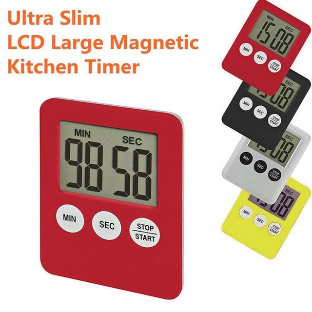 LCD Digital Kitchen Magnetic Cooking Timer Countdown Clock Electronic J5Q2
