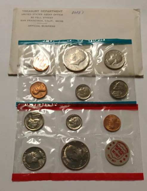 1971 US Mint 11 Coin Uncirculated Set Complete Philadelphia & Denver OGP