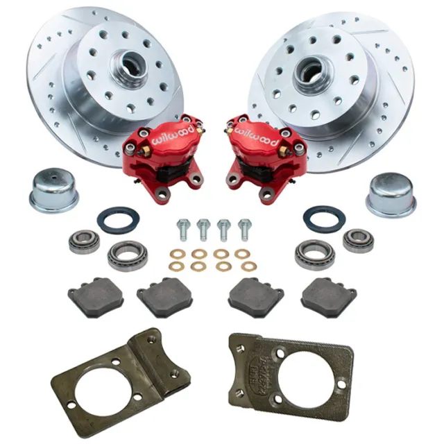 Empi 22-6158-R Vw Bug Front Wilwood Disc Brake Kit W/Brackets, 5 Lug Porsche/Che