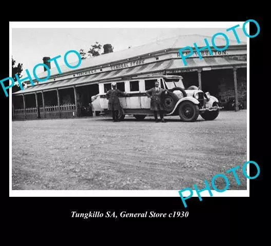 OLD LARGE HISTORICAL PHOTO OF TUNGKILLO S.A, BUTTON GENERAL STORE c1930