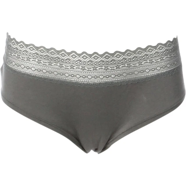 Danskin Womens Green Lace Trim Inimate Underwear Hipster Panty L  5356
