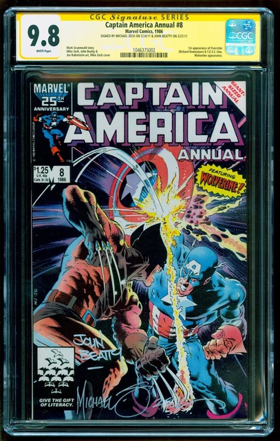 CAPTAIN AMERICA ANNUAL 8 CGC 9.8 SS ZECK & BEATTY WP💎$50 OFF w X-MEN 109 or 120