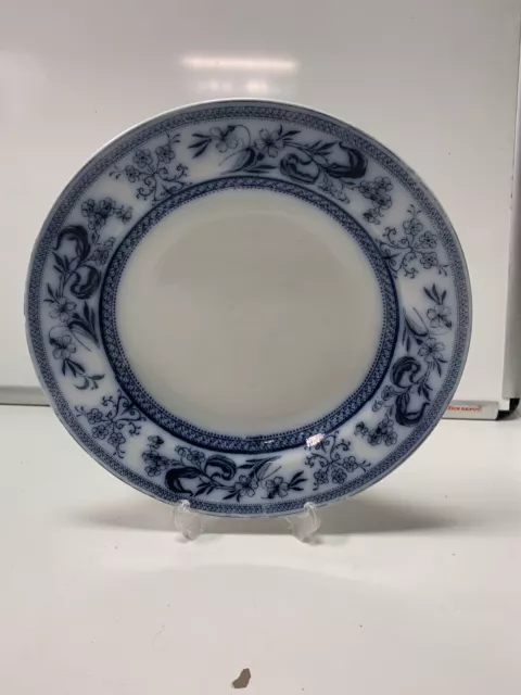 Royal Semi Porcelain Wood And Son England Blue&White Plate With Floral Design
