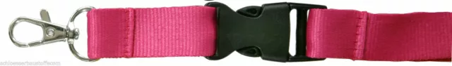 SBS® Schlüsselband Lanyard 25mm Farbe: pink Schlüsselbänder Schlüsselanhänger