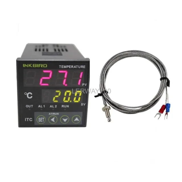 INKBIRD PID Temp Control Thermostats  ON / OFF ITC-100RH 110-240V K Sensor Probe