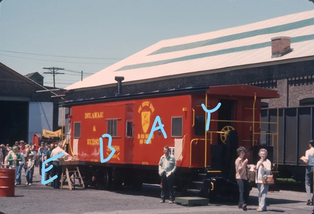 Delaware & Hudson D&H Bay Window Caboose Picnic Event 1977 Original Ektachrome