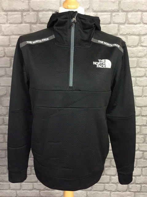 THE NORTH FACE Uk M Train N Logo Black 1 2 Zip Hoodie Hooded Top