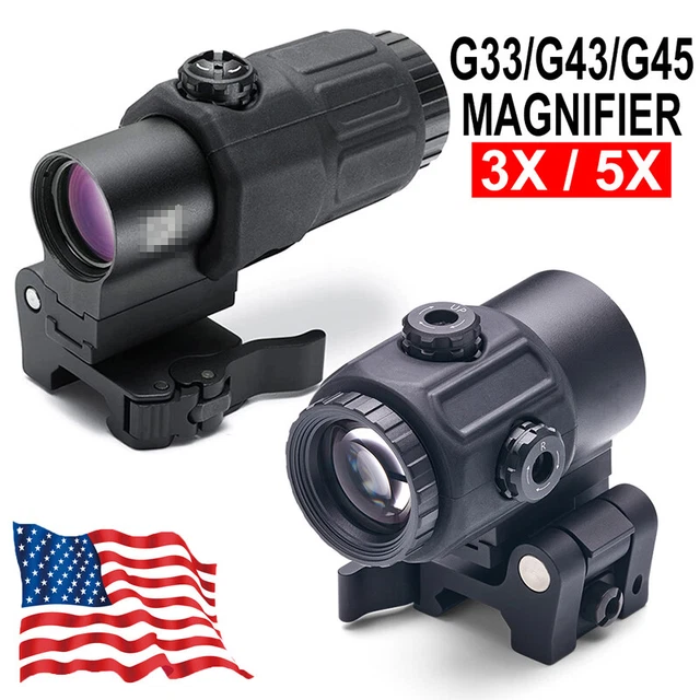 Hunting G45/G43/G33 5X/3X Rifle Sight Magnifier Scope W/ Quick Detach QD 20mm