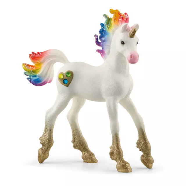 SCHLEICH Bayala Rainbow Love Unicorn Foal Toy Figure, Multi-colour (70727)