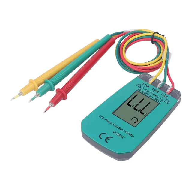 3-Phasen-Sequenztester Phasenrotationsdetektor LCD-Display Digitale✈