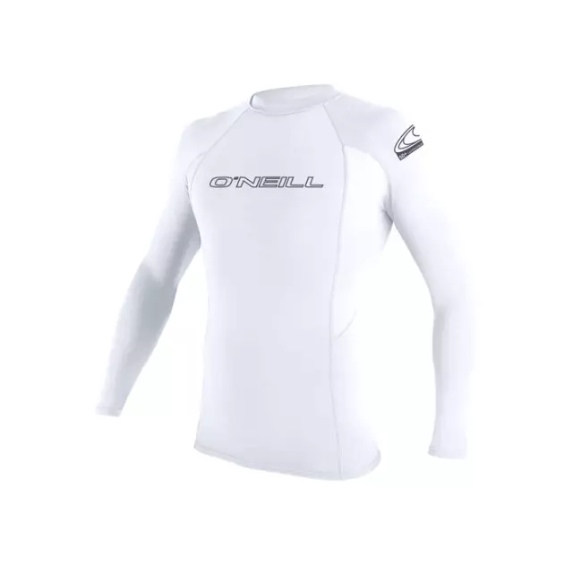 O'Neill - Basic Skins L/S Crew Rash Vest - White Surf