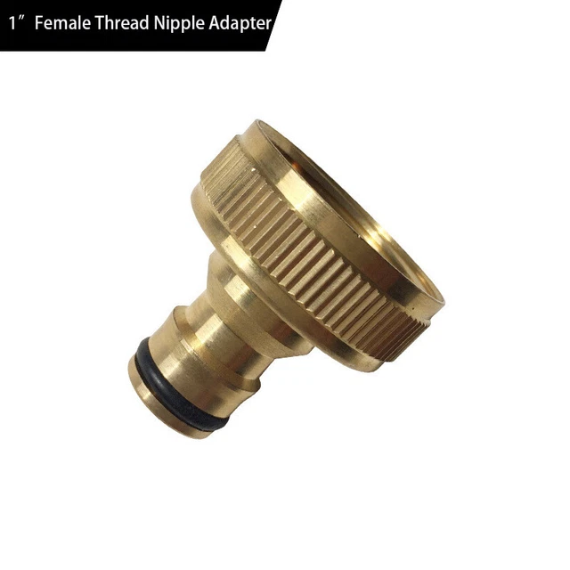 1&THREADED BRASS TAP Adaptor Garden Water Hose Quick Pipe Connector